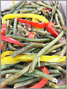 Green Beans, Peppers & Bacon