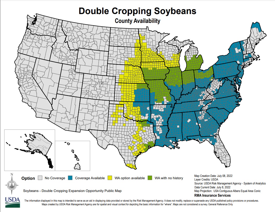 USDA expands double crop coverage in 681 counties - Kansas Soybeans
